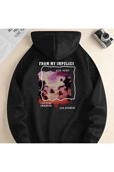 bellanova سويت شيرت أسود للجنسين قصة فضفاضة 3 Thread Shardonlu - جودة ممتازة ...