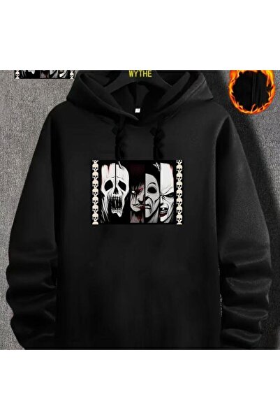 COZYWEAR سويت شيرت أسود للجنسين قصة فضفاضة 3 Thread Shardonlu - جودة ممتازة م...