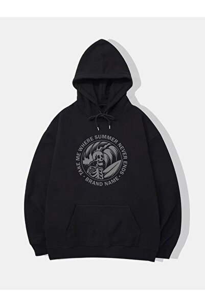 bellanova سويت شيرت أسود للجنسين قصة فضفاضة 3 Thread Shardonlu - جودة ممتازة ...