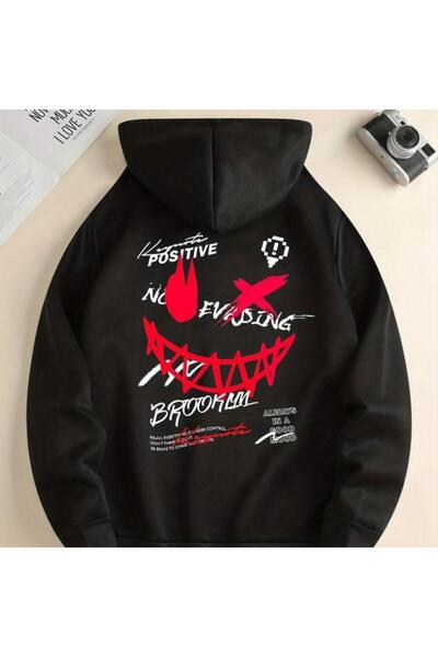 bellanova سويت شيرت أسود للجنسين قصة فضفاضة 3 Thread Shardonlu - جودة ممتازة ...