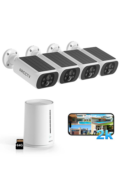 Juls Video surveillance kit, 2K HD, Solar charging, humanoid detection, Homeb...