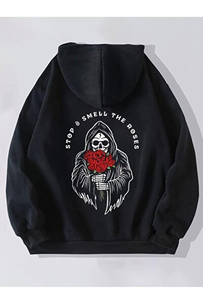COZYWEAR سويت شيرت أسود للجنسين قصة فضفاضة 3 Thread Shardonlu - جودة ممتازة م...