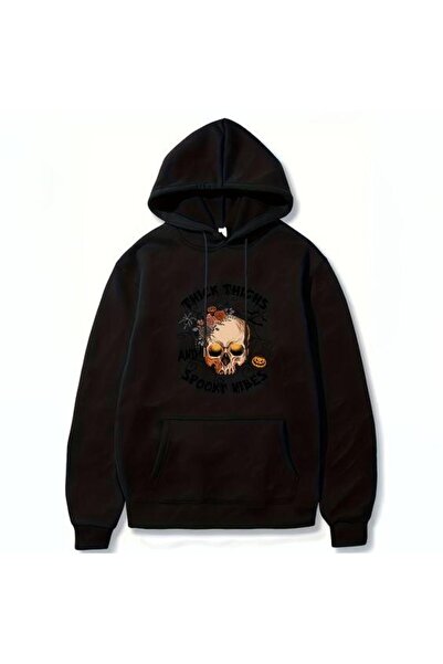 bellanova Unisex Μαύρο Oversize Φούτερ με 3 Κλωστές - Εκτύπωση Υψηλής Ποιότητ...