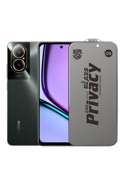 Crocodileskids Folie de Sticla Privacy OG pentru Realme C67, Leski, Sticla Se...