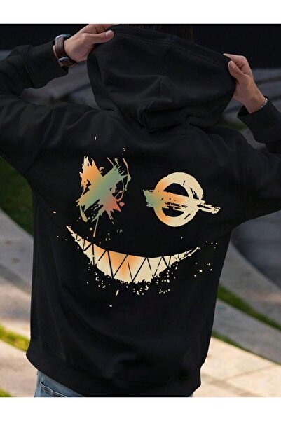 bellanova سويت شيرت أسود للجنسين قصة فضفاضة 3 Thread Shardonlu - جودة ممتازة ...