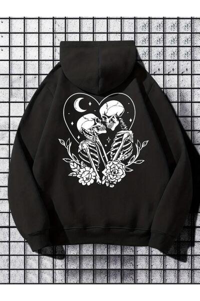 bellanova سويت شيرت أسود للجنسين قصة فضفاضة 3 Thread Shardonlu - جودة ممتازة ...