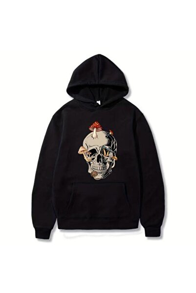 bellanova Unisex Μαύρο Oversize Φούτερ με 3 Κλωστές - Εκτύπωση Υψηλής Ποιότητ...