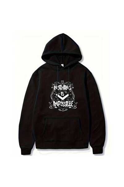 COZYWEAR سويت شيرت أسود للجنسين قصة فضفاضة 3 Thread Shardonlu - جودة ممتازة م...