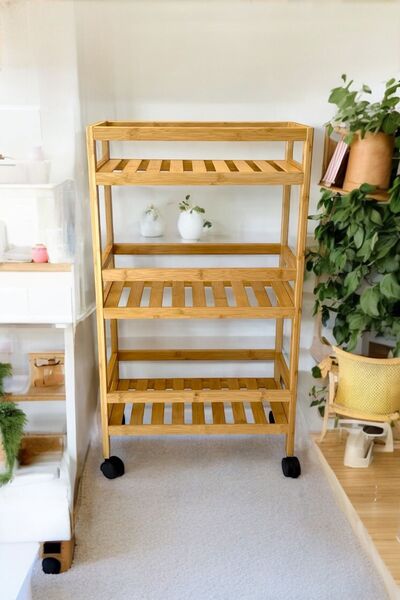 ozbience Pratik 3 Katlı Bambu Çok Amaçlı Düzenleyici Raf Takımı