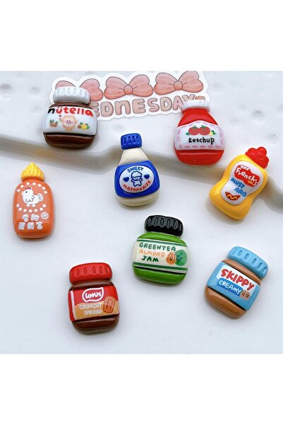 Fivy Dekoratif Sevimli Mini Şişe & Kavanoz Tasarımlı Magnet Seti (8’li)