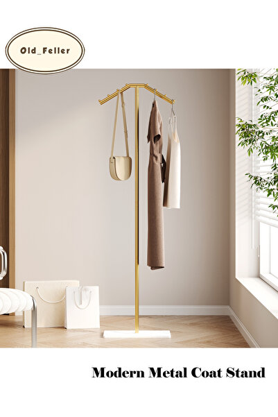 Old_Feller Modern Metal Coat Rack: Stylish, Durable & Easy Clean for Any Room.