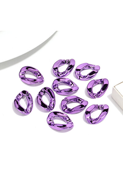 Choice3 30pcs-20x30mm purple 30pcs Metallic Color 20x30mm Acrylic Cuban Link ...