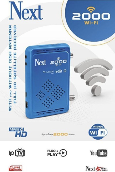 HD Uydu Alıcısı, Dahili Wi-Fi, IPTV, 2000 Model, Yüksek