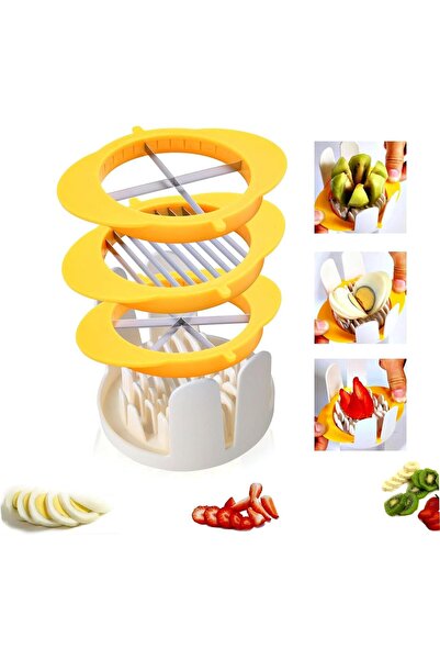 Arabest 3-In-1 Egg Slicer with Blades, Stainless Steel Egg Cutter,Multi-purpo...