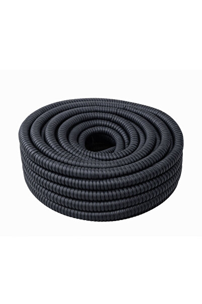 has light PVC Kaplı İzoleli Çelik Spiral Boru 32 mm 25 metre Siyah
