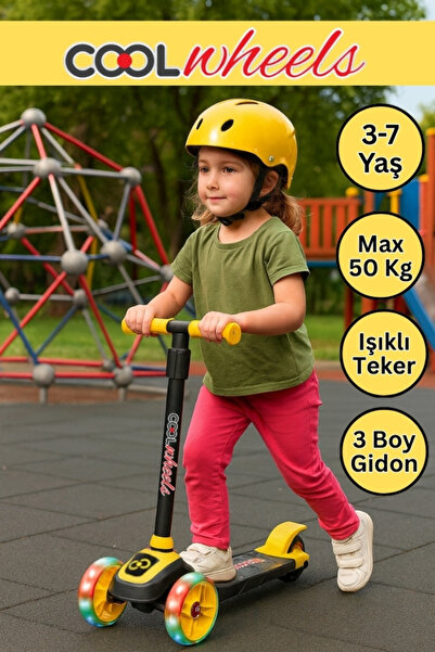 TOHA سكوتر COOLWHEELS ذو عجلات مضيئة مع إضاءة للأعمار من 3 إلى 7 سنوات |   سك...
