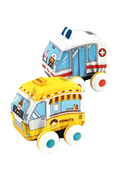 HALAMODO سيارات كرتونية قماشية قابلة للسحب من قطعتين 33-1813221 22×15×18 سم