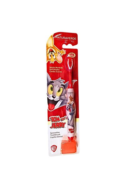 Naturaverde Set 4 x Periuta de Dinti Kids Tom & Jerry, pentru Copii, cu Peri Moi