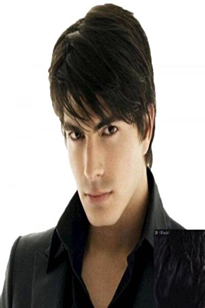 HALAMODO Short Straight Hair Wig Black