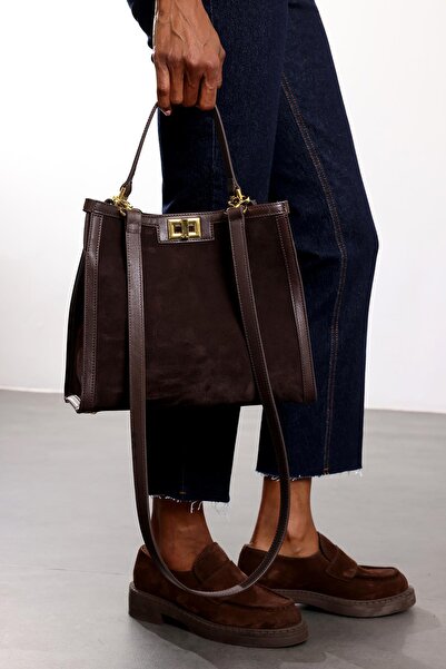 5in1Canpolat حقيبة موناكو بنية اللون 7984