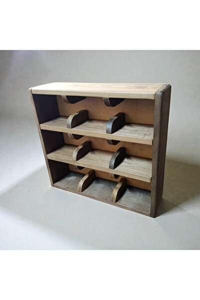 Demwood Ahşap Kupa Rafı Stand Ahşap Bardak Rafı