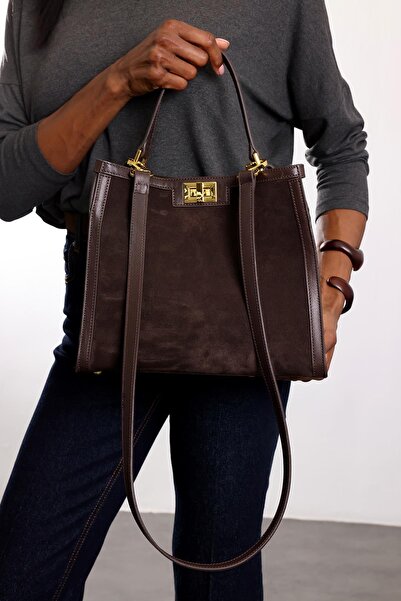 5in1Canpolat حقيبة موناكو بنية اللون 7984