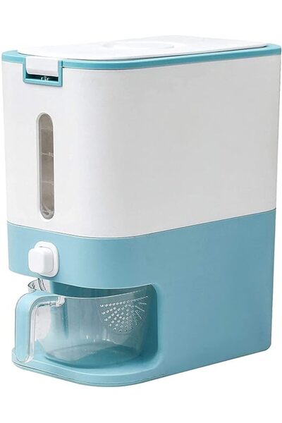 Arabest 26 Lbs Airtight Rice Bucket,Grain Storage Bin Cereal Dispenser Contai...