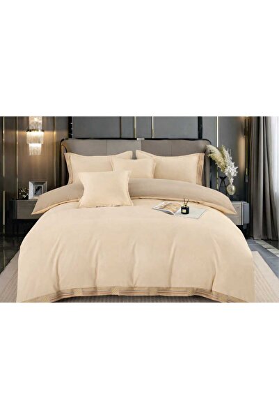 ANATOLIATEKSTILE Lenjerie de Pat Premium Bumbac, 6 Piese, Design Elegant Mode...