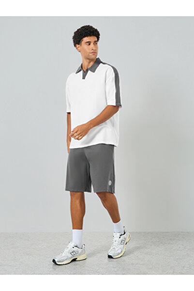 Styli Men White Oversized Polo and Shorts Co-Ords