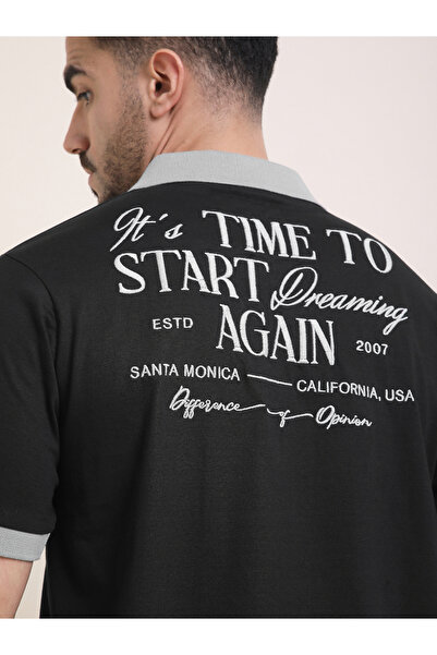 Difference of Opinion By Styli Men Relaxed Fit Embroidery Polo