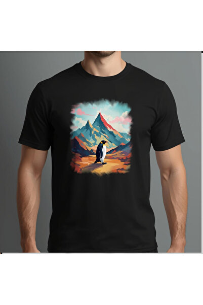 TİMİSİVA Tricou oversize unisex din bumbac cu imprimeu, mânecă scurtă, NEGRU