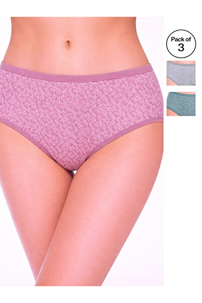 LAZZYCAT By Styli Pack of 3 - Printed High Leg Briefs