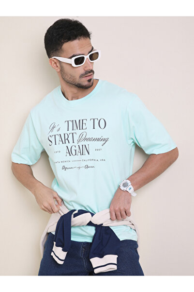 Difference of Opinion By Styli Men Oversized Slogan Print T-Shirt