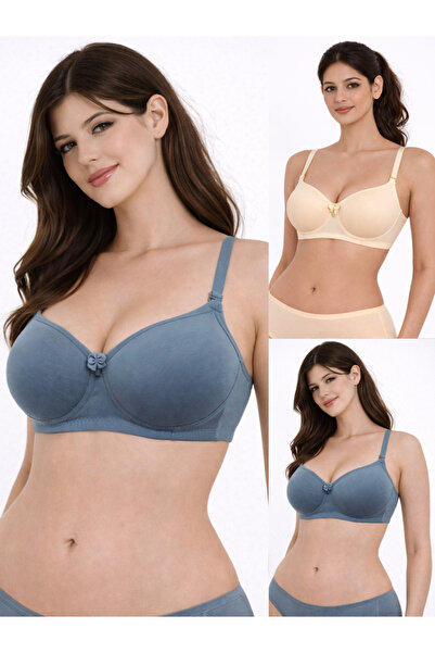 LAZZYCAT By Styli Pack of 2- Padded Non-Wired Full Coverage Spacer Cup T-Shir...