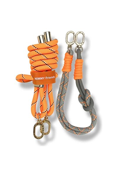 Nimmy Cool&Cute 2.0 Crossbody & Handstrap Set, Orange/Grey