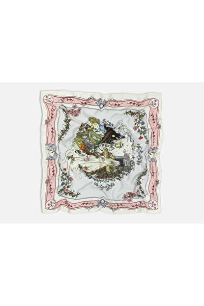 Fresh Enchanted Melody Pattern Floş Viscosse Scarf Pastel Dream