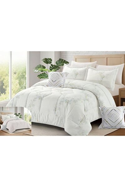 smart home 5-Piece Luxury Microfiber Bedspread & Duvet Cover Set 230x170cm Re...