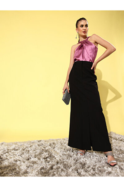 Mish By Styli Women Pink Satin Sleeveless Top