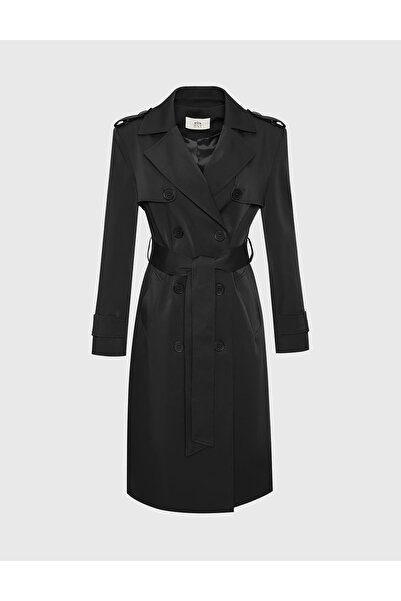 İLVİ Joela Siyah Kadın Trençkot