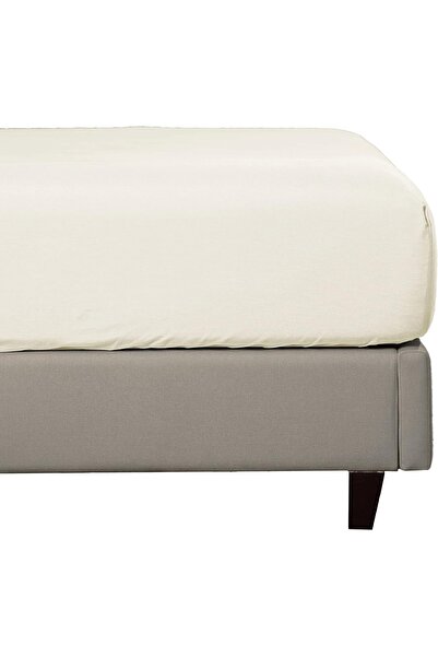 OEM Sleep Mantra fitted sheet, polyester/cotton, ivory, 200 x 200 x 30 cm
