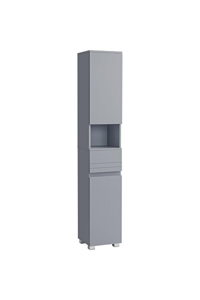 VASAGLE Tall cabinet 30x30x170 cm, with drawer, adjustable shelves and revers...