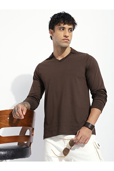 Dillinger By Styli Men Regular Fit Long Sleeve Solid T-Shirt