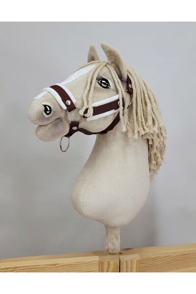 Other Căpăstru reglabil pentru cal Hobby Horse A3 maro cu blană albă
