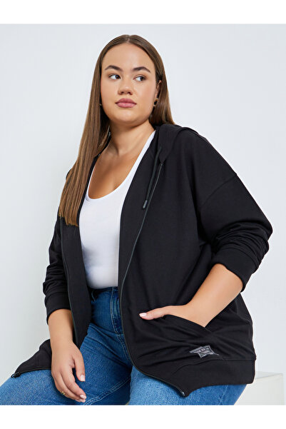 Styli Women Plus Size Black Oversized Hoodie