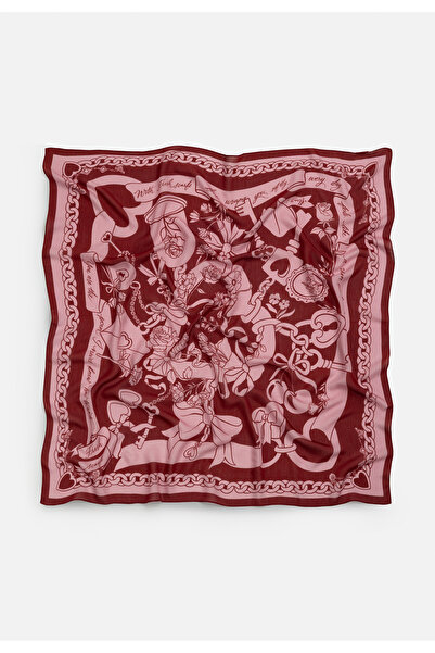 Fresh ETERNAL LOVE DESEN FLOŞ VİSKON EŞARP PINK ROSE