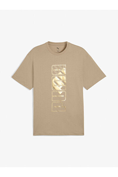 Puma Men Maximal Metallic Print Relaxed Fit T-Shirt