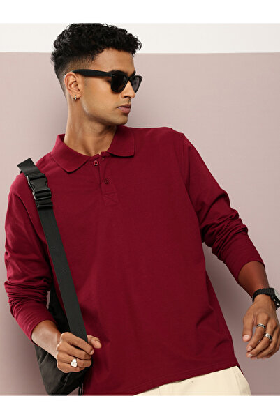 Dillinger By Styli بولو رجالي قصة فضفاضة بأكمام طويلة