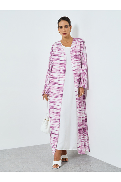 Take Two By Styli Women Printed Long Sleeve A-Line Abaya