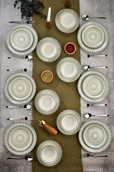 Cooker 24 Parça Porselen Yemek Takımı CKR4035