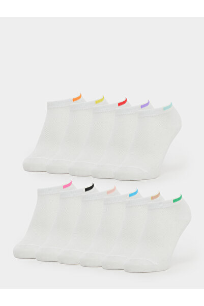 Styli Pack of 10 - Girls White Ankle Socks